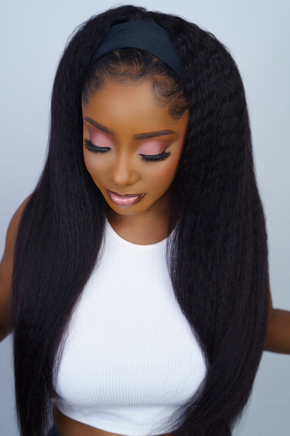 26” KINKY STRAIGHT HEADBAND WIG