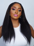 KINKY STRAIGHT HALF WIG 22"